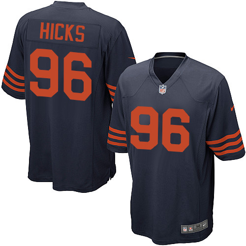 Men's Game Akiem Hicks Nike Jersey Navy Blue Alternate - #96 1940s Throwback NFL Chicago Bears